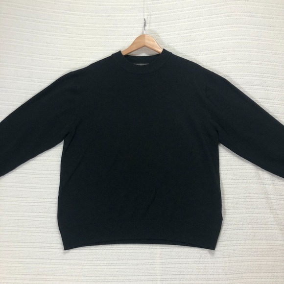 Eddie Bauer Pima Cotton Sweater Crew Neck Long Sleeve Black XL‎ - Picture 3 of 7